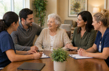 family meeting with skilled nursing care team Riverside CA